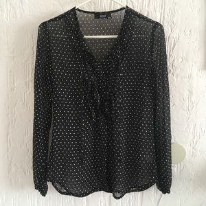 A.N.A Sheer Button Down Shirt Size Small